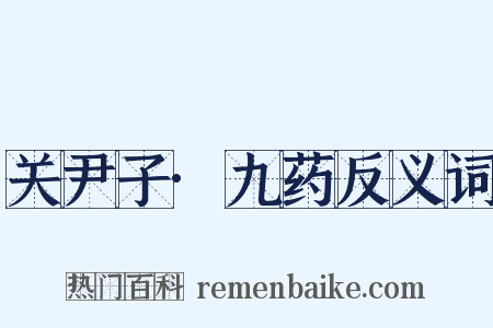 关尹子·九药反义词是什么意思的图片